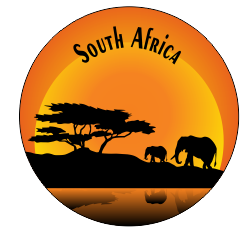 Button Magnet Sunset Elephants
