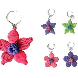 Beaded Key Ring Scooby Flower or Star
