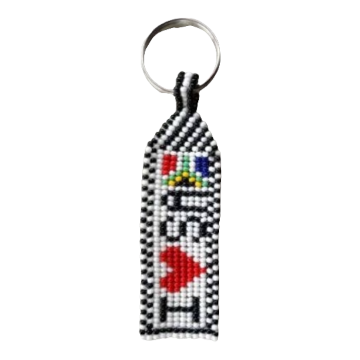 Beaded Key Ring I Love SA