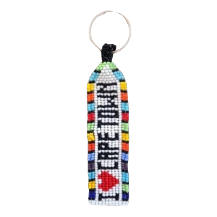 Beaded Key Ring I Love Cape Town