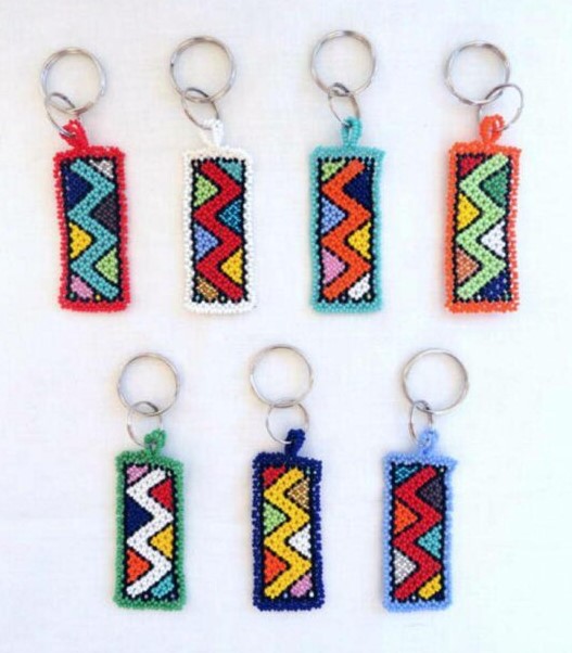 Zig Zag Keyring Assorted