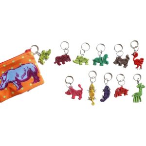 Beaded Key Ring Plain Scooby Animals Mini