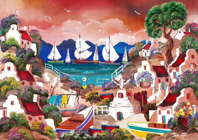 Cape Fishing Village 1000pc Puzzle