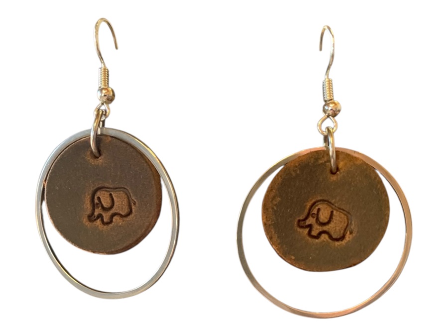 Brittany Leather Hoop Earrings