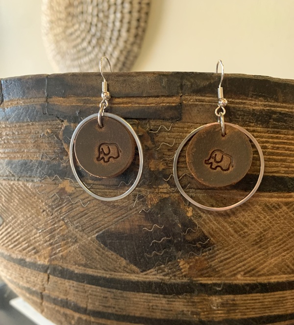 Brittany Leather Hoop Earrings - Image 3