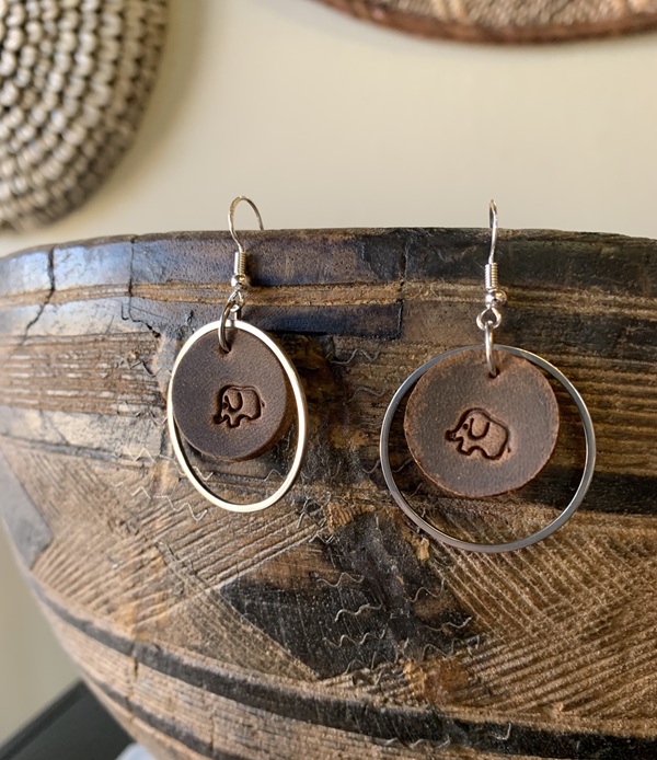 Brittany Leather Hoop Earrings - Image 4