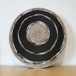 Cameroon beaded shield black multi colour 30cm
