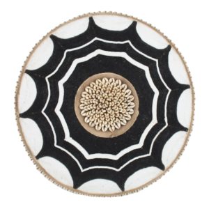 Cameroon beaded shield black multi colour 55cm