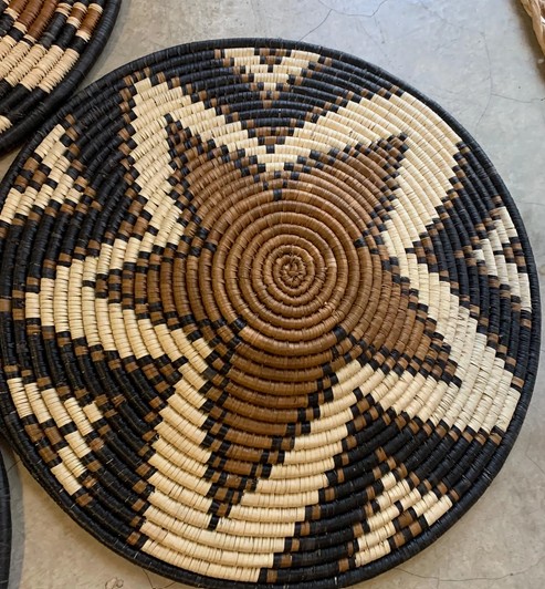 Authentic Handmade Zulu Baskets Imbenge from South Africa 3 pieces 35cm to 40cm - Image 4