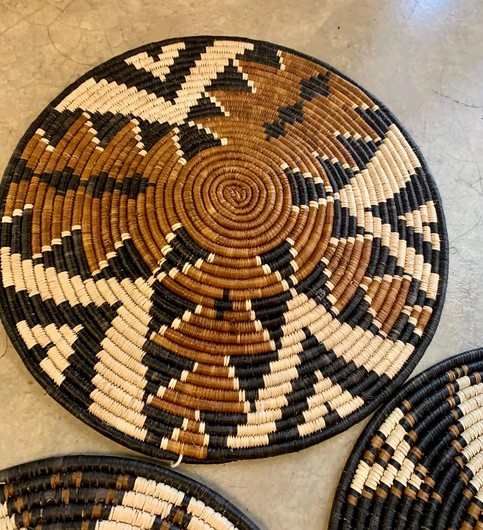 Authentic Handmade Zulu Baskets Imbenge from South Africa 3 pieces 35cm to 40cm - Image 7